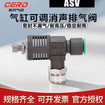 快速消声排气节流阀ASV310F-01-08S/410F-02-10S/510F-03-12S/06