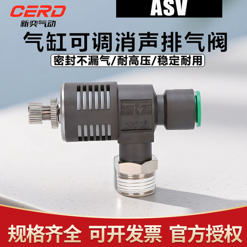 快速消声排气节流阀ASV310F-01-08S/410F-02-10S/510F-03-12S/06