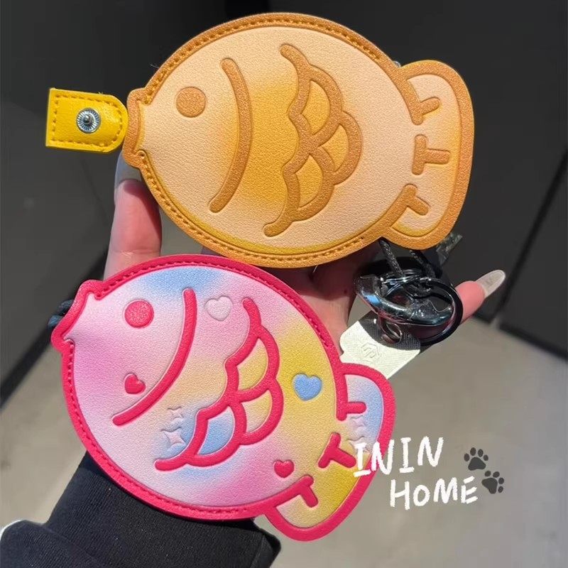 金金兔七彩鲷鱼烧女士车钥匙包卡通可爱大容量通用电动汽车钥匙套