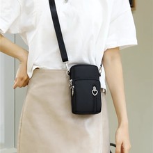2025手机包女斜挎迷你小包包夏季装手机布袋竖挂脖便携手腕零钱包