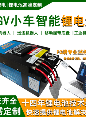 AGV搬运小车锂电池48V40Ah磷酸铁锂履带底盘电池可带通讯出口认证