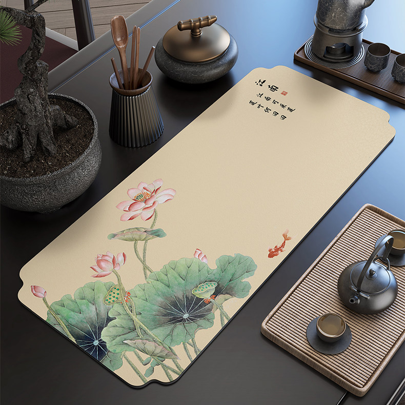 新中式禅意茶台茶席沥水垫硅藻泥吸水垫茶桌茶台隔热垫茶具茶杯垫