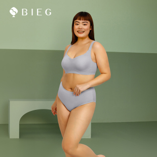 文胸罩 胖MM小胸显大调整型运动薄款 BIEG大码 舒适无痕内衣女春夏季