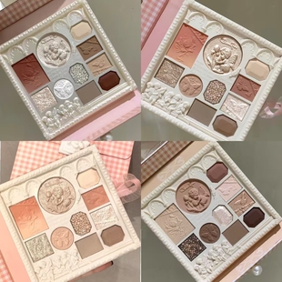 cheerflor游乐者天使浮雕十色彩妆盘眼影腮红高光多功能鼻影眉粉