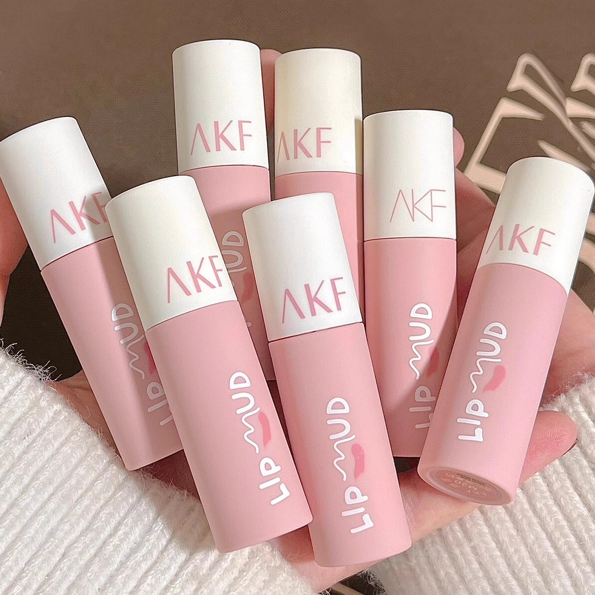 AKF唇泥唇釉口红小众品牌平价学生女M07M08M01M20雾面哑光正品