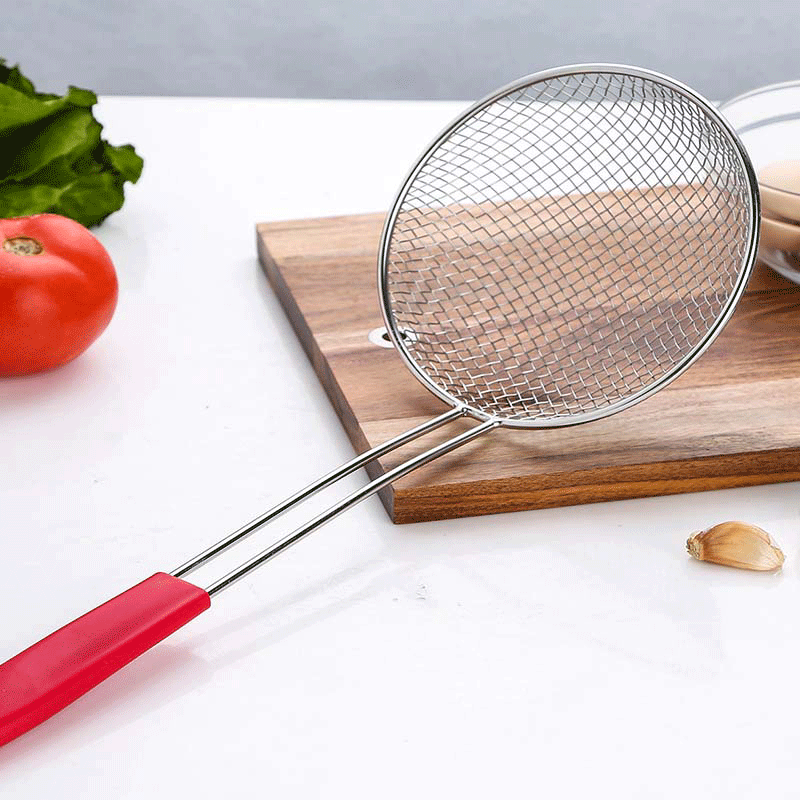 左家右厨 不锈钢花椒漏勺家用厨房捞面条饺子捞勺沥水油炸漏网