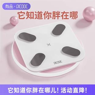 有品体脂秤智能精准家用充电体重计体重计电子磅多功能男女体脂称