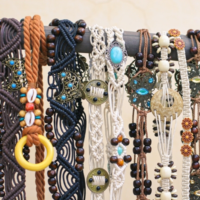 波西米亚编织腰绳复古风腰带女装饰配裙子百搭气质高级感民族风