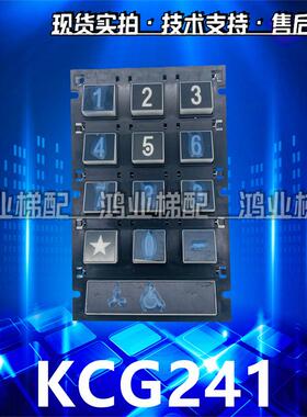 电梯外呼操纵箱树脂黑灰色小面板KCG241按钮板A3N52330电梯