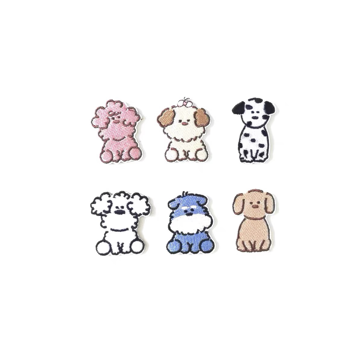 可爱小狗刺绣布贴自粘免缝衣服破洞修补包包手机壳装饰手帐贴遮盖