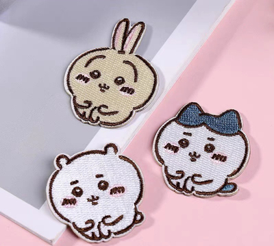 吉伊卡哇刺绣布贴卡通衣服补丁贴包包衬衫领口DIY装饰贴布自粘款
