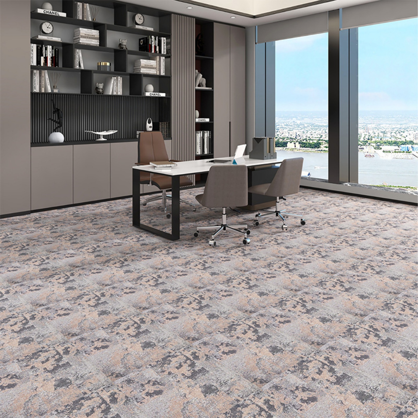 通铺尼龙印花方块地毯阻燃加厚垫