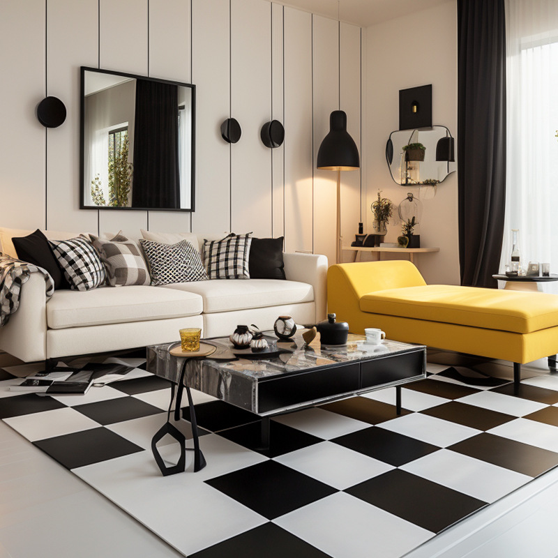 静电吸附出口品质方块垫自粘地毯