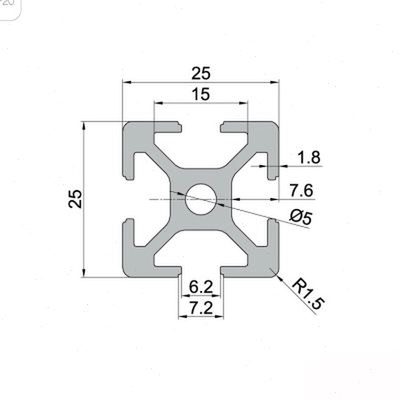 铝合金苏芮2525铝型材配件框架铝型材自动化铝材铝板加工定制