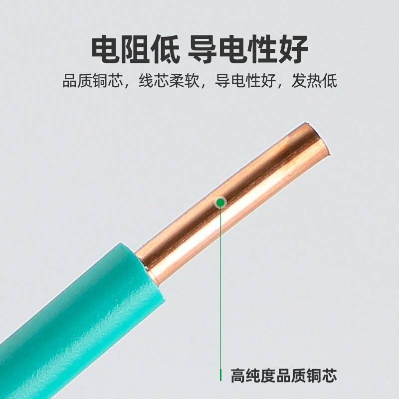 极速国标电线铜芯bv bvr1.5 2.5 4 6 10平方软T阻燃防火家用家装