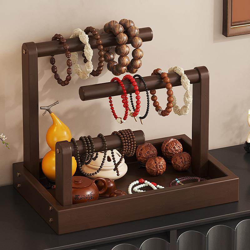 拉车套罩楠竹置物架手串架家用首饰收纳盒文玩挂佛珠水晶手链展示,婴童用品,儿童坐便凳,淘宝优惠券,粉丝福利购,淘宝优惠卷