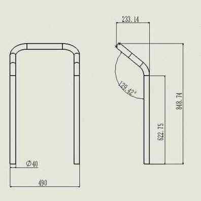 新厂销侨昱不锈钢管弯管弯头加工推车零配件UR型把手90度直角品