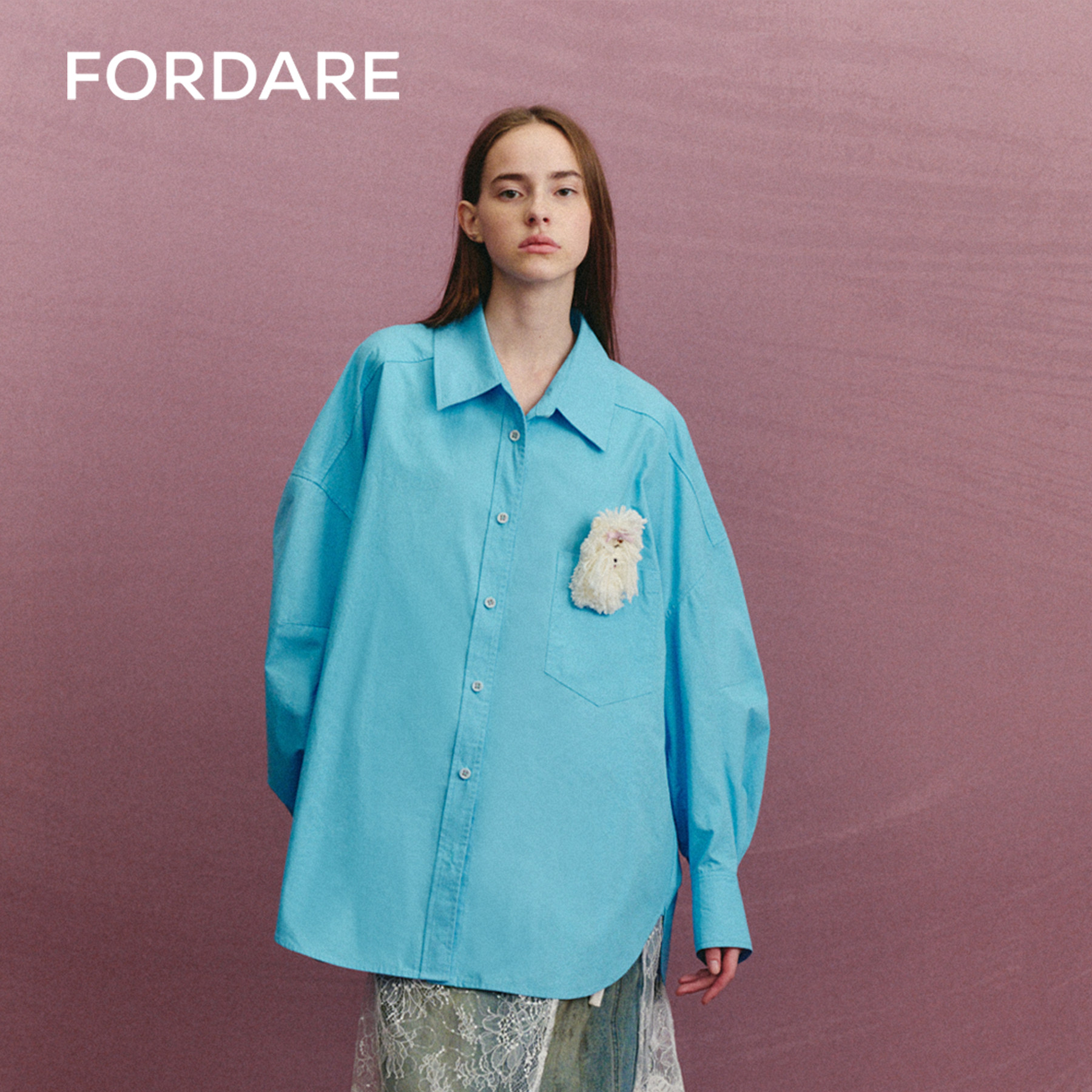 fordare宽宽大大帅气长袖衬衫