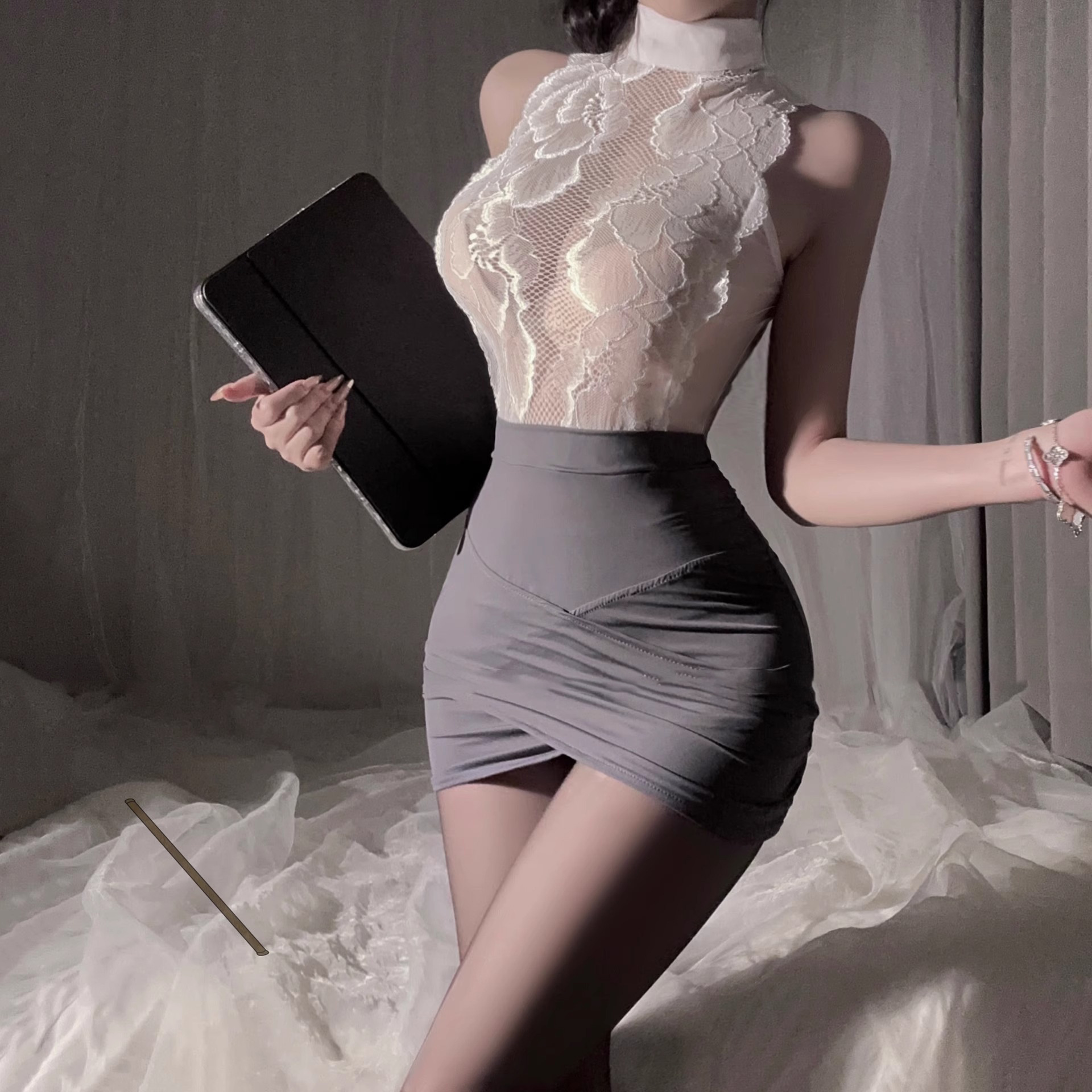 ol制服教师丝袜吊带包臀裙秘书服职业装短裙老师空姐上衣职业套装