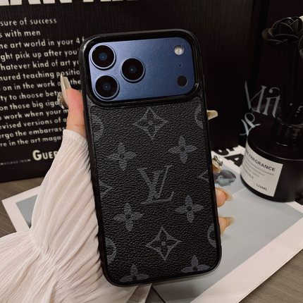 新款air潮大牌LV老花经典黑色适用苹果17promax手机壳iPhone16男女15pro皮质14全包13防摔12保护套软奢华高档
