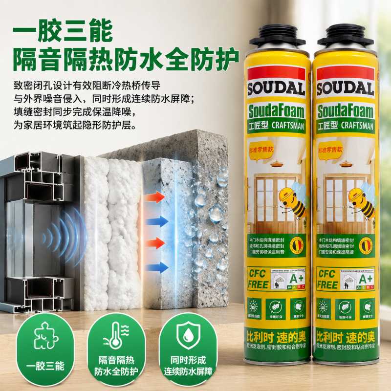 速的奥泡沫胶厂家门窗固定空调洞口填充防漏剂高密度聚氨酯发泡胶
