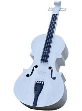 金属玻璃钢大提琴摆件婚庆道具户外公园装饰售楼别墅花园乐器雕塑