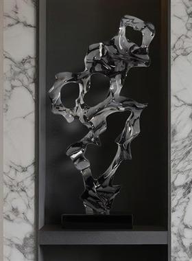 新中式假山可达豪华酒店售楼处雕塑艺术简约现代抽象透明树脂桌饰