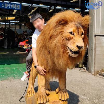 大型仿真狮子户外园林景观动物园博物馆十二生肖动物模型制作厂家
