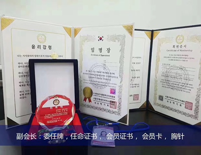 韩国sisa协会会长副会长会员k-beauty大赛证书奖杯
