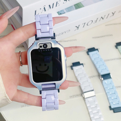 马卡龙系列适用华为儿童电话手表表带5X/5Xpro透明保护壳4X/4Pro