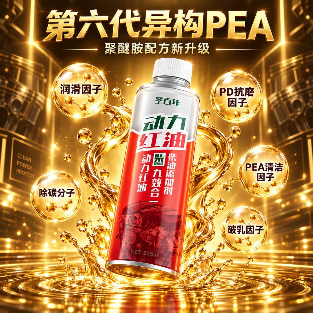 圣百年动力红油柴油添加剂除碳清洗剂日常养护清洗发动机抗磨润滑
