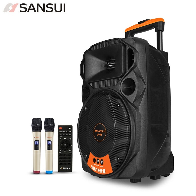 山水SANSUI MK15-08-15 8-15寸广杆场舞音响音箱户外移动便携式拉