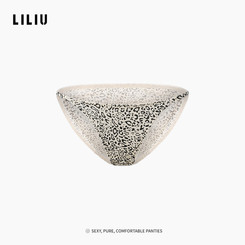 LILIU豹纹缎面透气女士三角裤