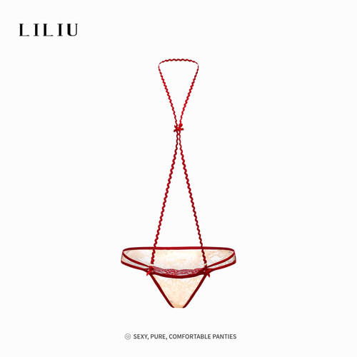LILIU纯欲风性感诱惑挂脖内裤女