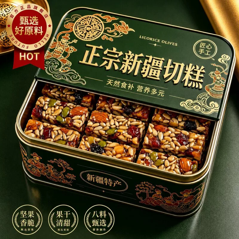 正宗新疆八宝切糕传统手工特产官方旗舰店无蔗糖单独包装