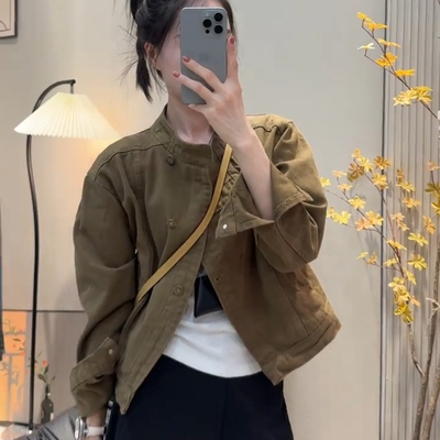 短款复古牛仔外套女2025秋季新款