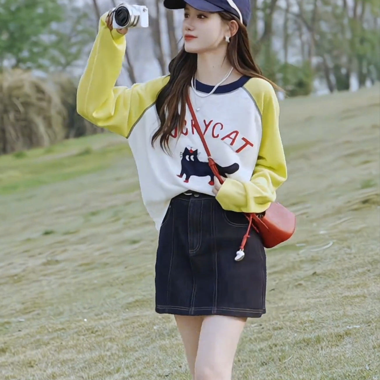 韩系字母印花防晒T恤女2025夏季新款小个子宽松休闲百搭长袖上衣