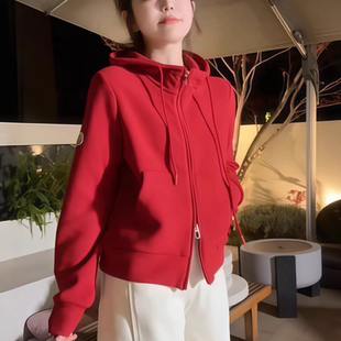 韩版连帽加绒卫衣女2025秋冬新款设计感宽松百搭显瘦长袖开衫上衣