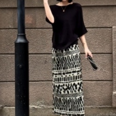 气质减龄百搭高腰显瘦中长裙子 时尚 波点印花半身裙女2025夏季 新款