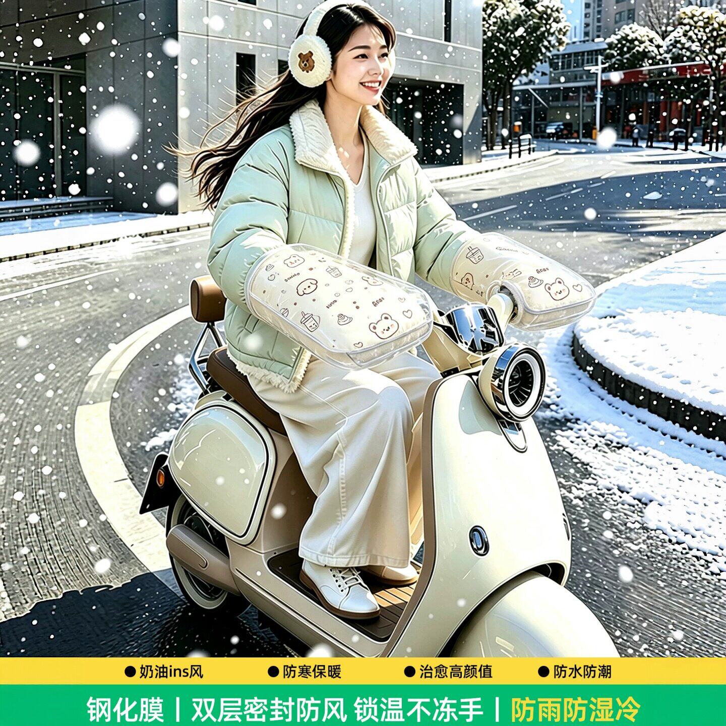 电动车把套防寒冬季保暖加