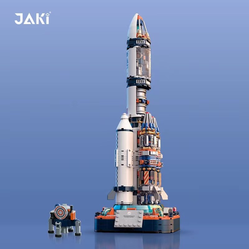 积木玩具潮想造物珍藏航天系列太空破晓五号火箭模型拼装玩具摆件