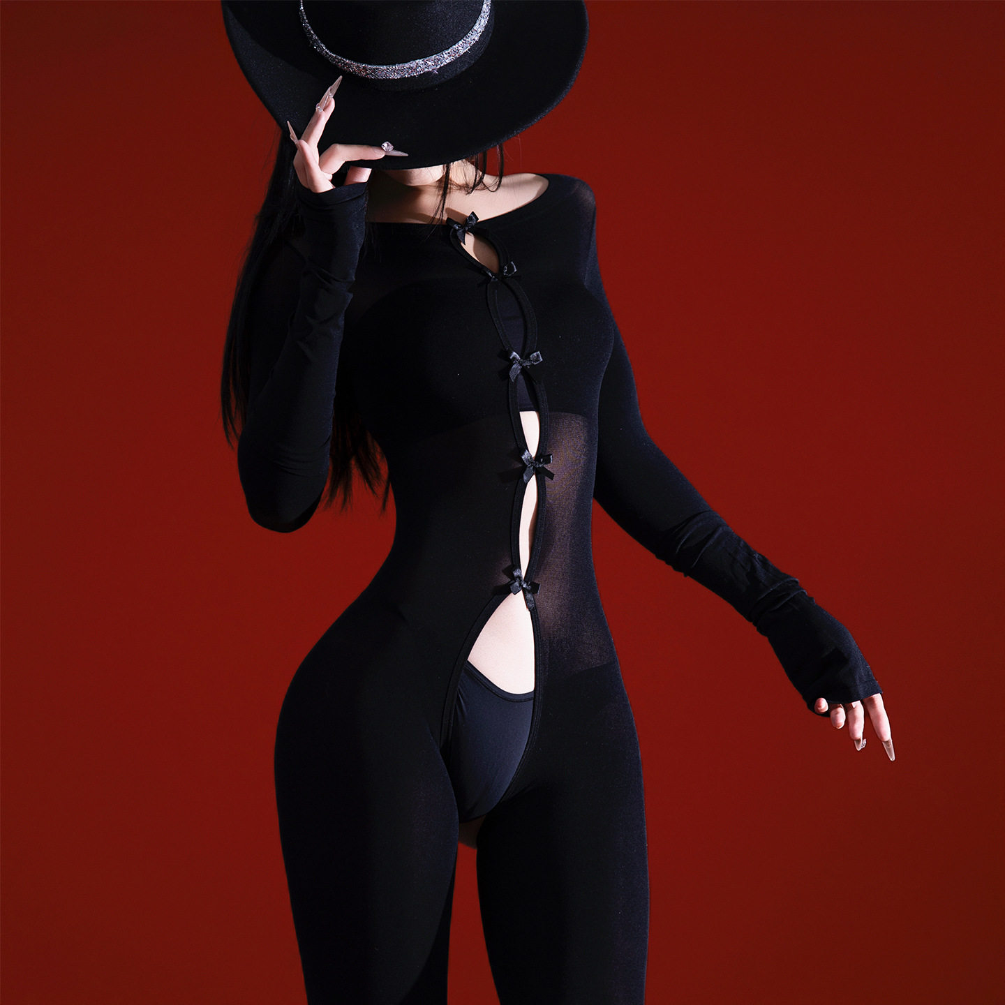 天鹅绒120D丝袜连体衣性感蝴蝶结镂空紧身包裹免脱全身黑丝女长袖,女士内衣/男士内衣/家居服,连裤袜/打底袜,淘宝优惠券,粉丝福利购,淘宝优惠卷