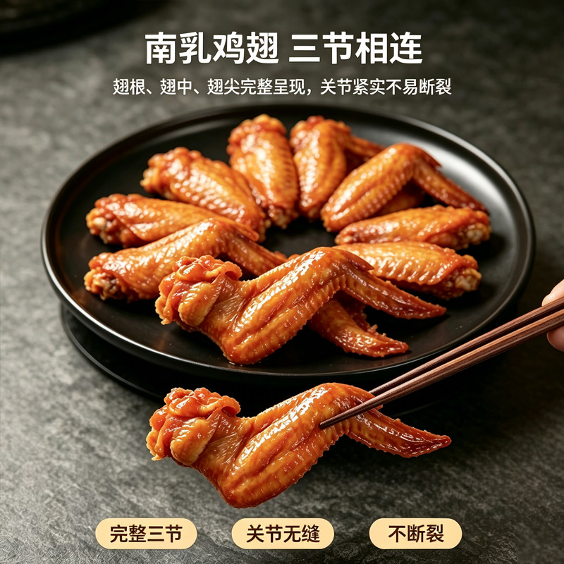 惠隆溪潮汕美食生炸南乳脆皮鸡翅外酥里嫩小吃摆摊宵夜烤箱炸锅