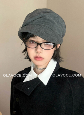 高智慵懒感日系复古堆堆帽褶皱百搭包头帽简约高级早秋月子帽子女