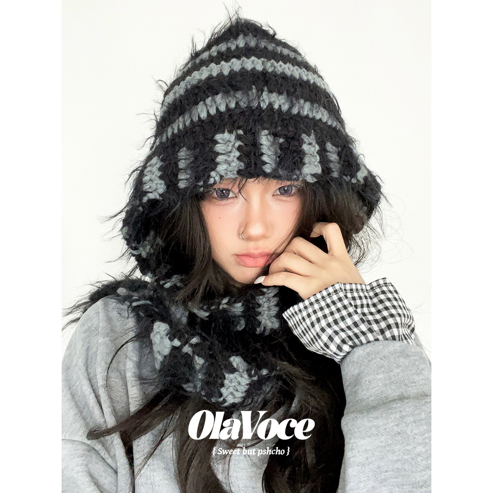 古早条纹撞色原宿风毛线帽宽松版大头围针织帽辣妹护耳保暖帽子女,服饰配件/皮带/帽子/围巾,帽子,淘宝优惠券,粉丝福利购,淘宝优惠卷