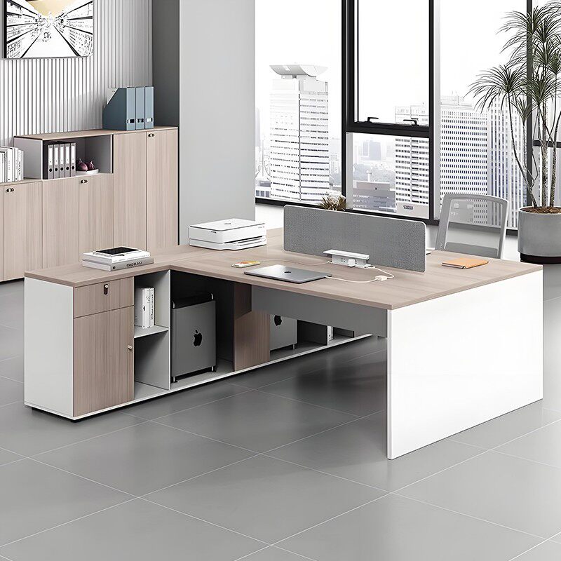 职员办公桌二四人位组合办公室工位桌椅现代简约面对面卡座电脑桌