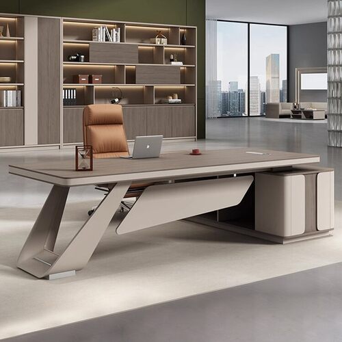 办公桌老板桌轻奢高级感董事长总裁领导大班台经理办公室桌椅组合