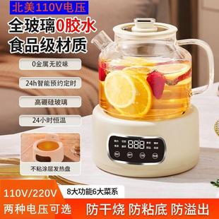 110V全玻璃养生壶新款家用多功能煮茶器烧水壶出口美国北美小家电