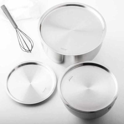 chockmen不锈钢圆形通用盖子锅盖平盖圆盖盆盖盘盖碗盖保鲜盖