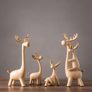 北欧小摆件ins创意可爱鹿客厅隔间柜摆设乔迁新居新房家居装饰品